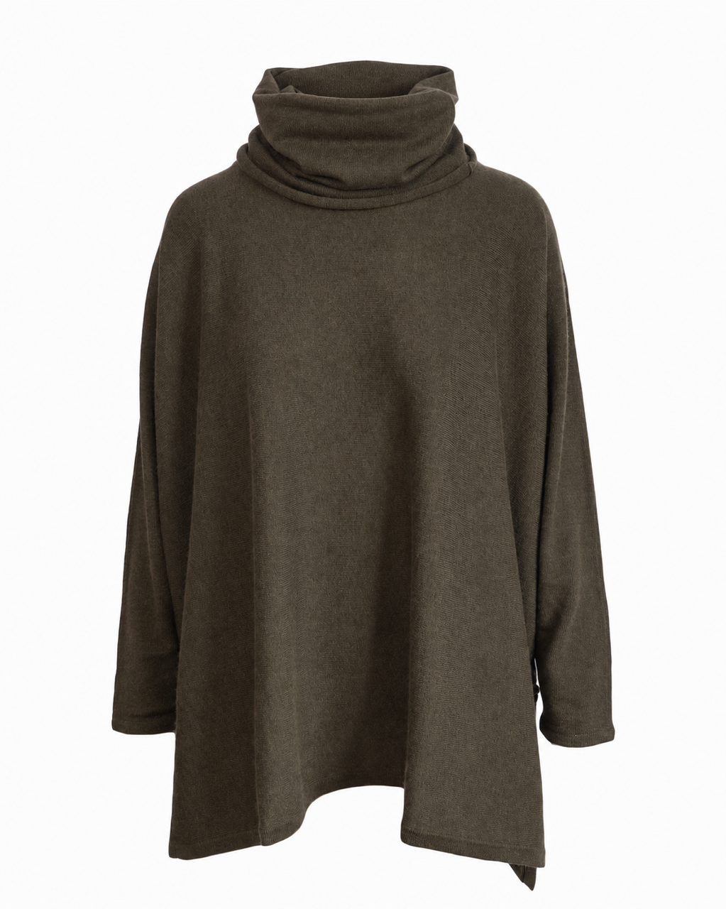 Cashmere Mix Carole Oversized Tunic Jumper - Fir green