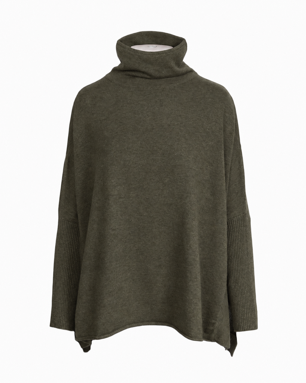Cashmere Mix Lux Boxy Jumper - Fir green