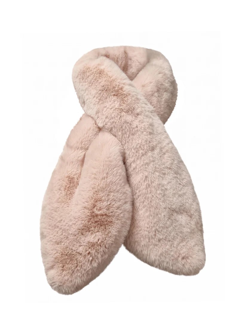 Nooki Design Cate Faux Fur Scarf - Blush
