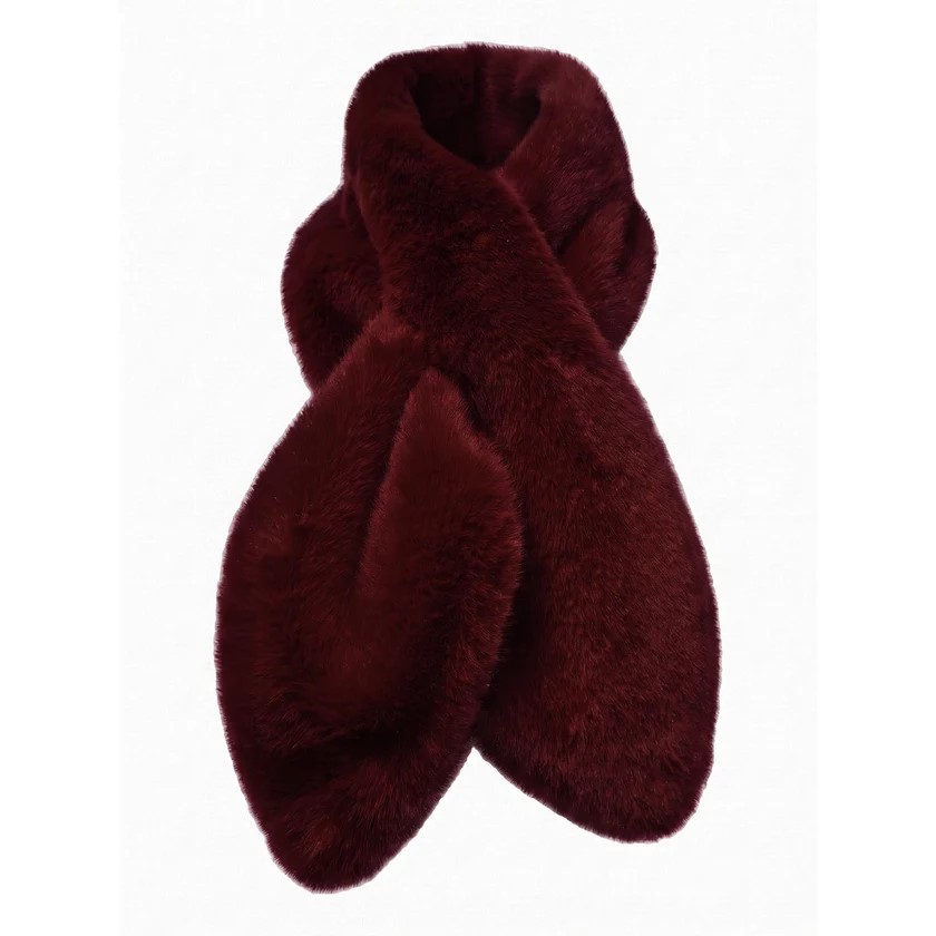 Nooki Design Cate Faux Fur Scarf - Burgundy