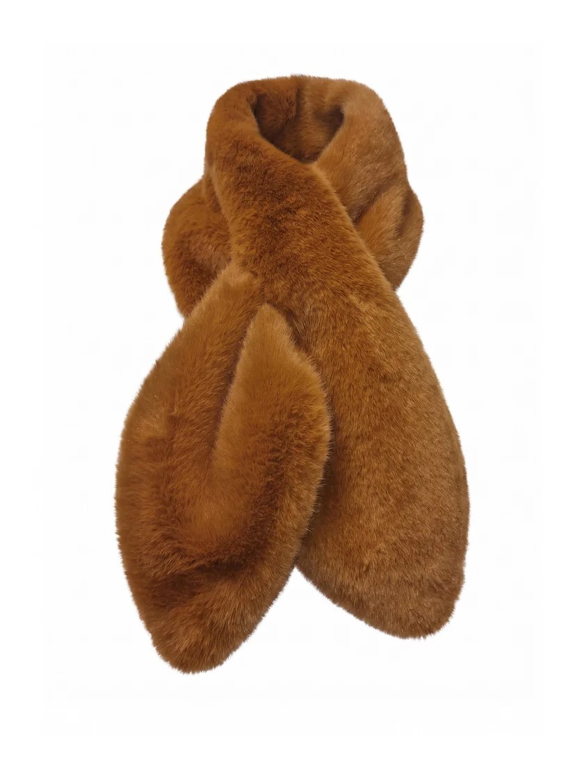 Nooki Design Cate Faux Fur Scarf - Chestnut