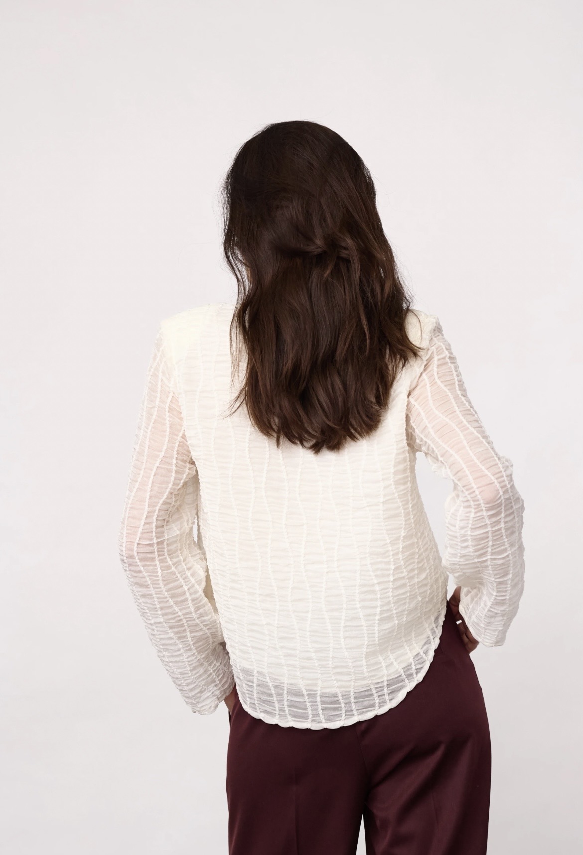 Co Couture BaltaCC Padded V-Blouse - Off-White