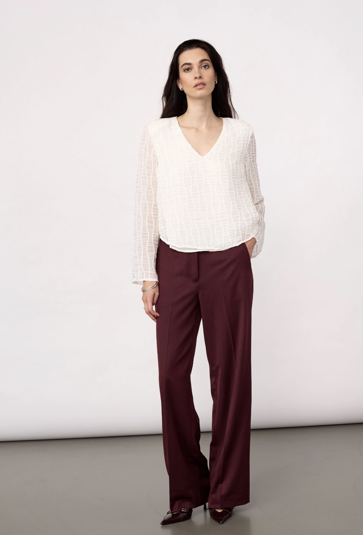 Co Couture BaltaCC Padded V-Blouse - Off-White