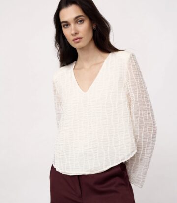 Co Couture BaltaCC Padded V-Blouse - Off-White