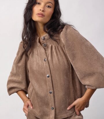 Co Couture DaisyCC Cord Shirt - Walnut