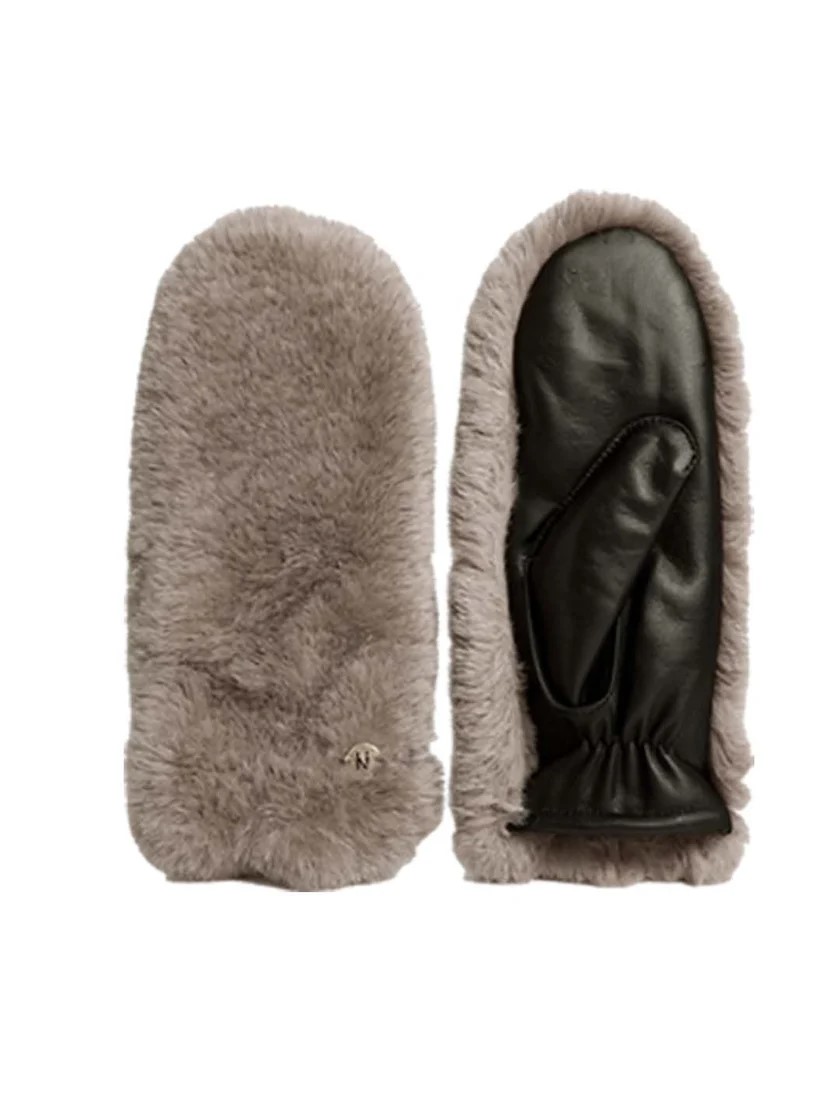 Nooki Design Betsy Leather Mittens - Mink