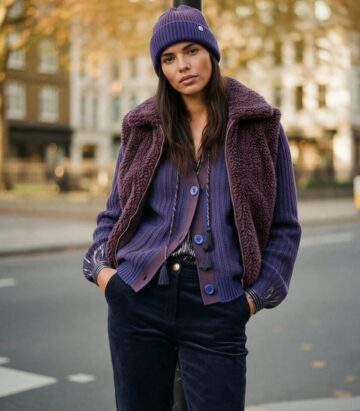Nooki Design Mylo Borg Gilet - Plum